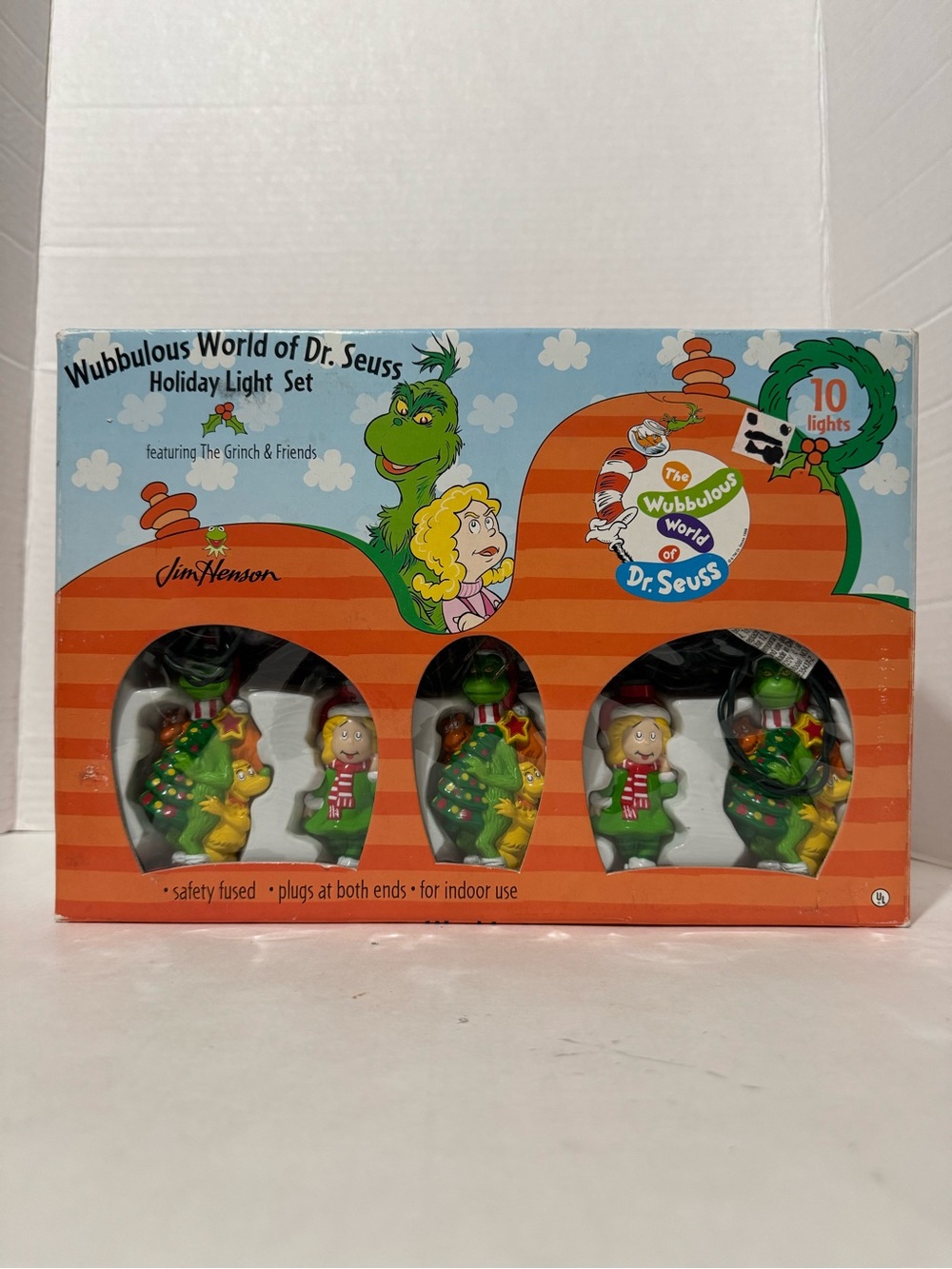 Dr. Seuss Wubbulous World Grinch Holiday String Lights - Green, Red, Yellow